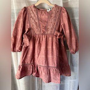 Cotton On Kids - Mauve pink long sleeve dress